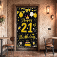 thumbnail image 5 of Glamorous Gold Starry Happy 21st Birthday Banner Background Backdrop Party Supplies Photo Booth Props Birthday Decoration Event Decor, 5 of 6