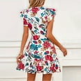 thumbnail image 7 of Drses Women's Short Sleeve V Neck Wrap Dress Summer Casual Floral Sundress, 7 of 7