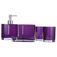 thumbnail image 2 of OTVIAP VBESTLIFE Modern Stylish 5-Piece Purple Solid Contemporary Acrylic Bath Cup, 2 of 6