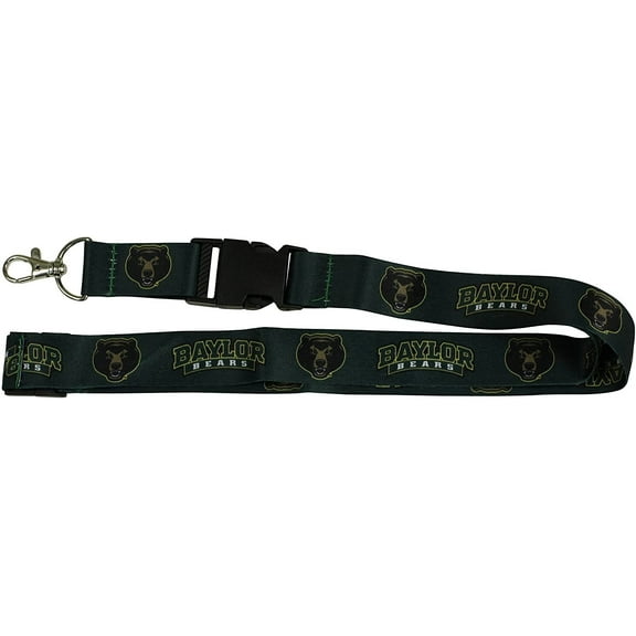 Baylor University Bears Lanyard Keychain Double Sided Breakaway Safety Design Adult 18 Inch