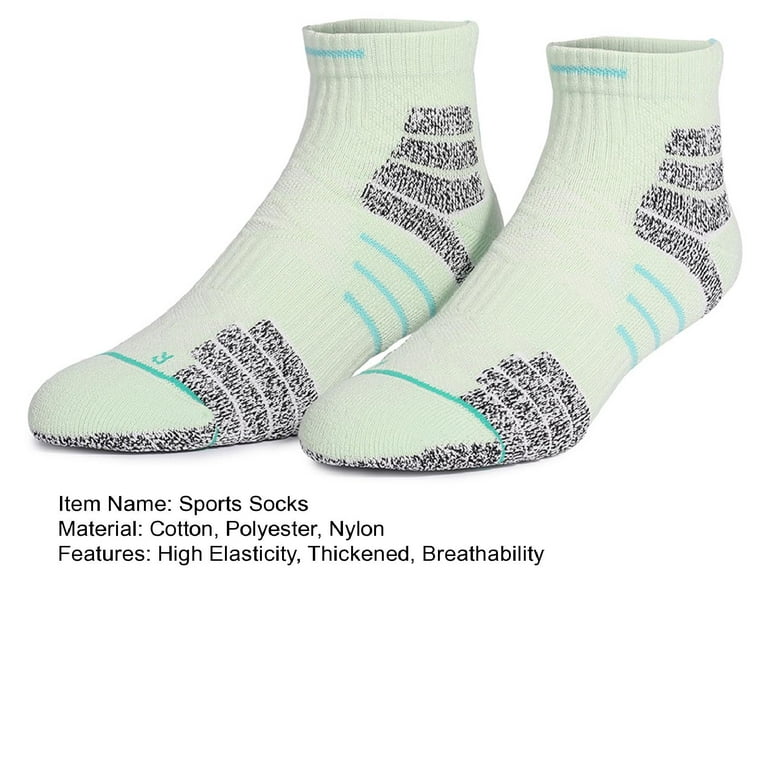 UDIYO 1 Pair Running Socks Thickened Non slip Breathability High Elasticity Non pilling Foot Protector Cotton Sports Basketball Short Socks for