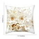 thumbnail image 3 of Funda de almohada navideña de 45x45cm - Decoración navideña para sofá o cama - Patrón de flores doradas - Tela corta y suave, 3 of 6