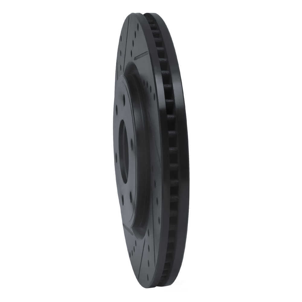 Dynamic Friction Company 633-67097L DFC Brake Rotor - Drilled And Slotted - Black