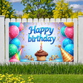 thumbnail image 5 of Colorful Theme Happy Birthday Banner Decorative Design Birthday Party Banner Balloon Decoration Celebration Banner for Kids Party Indoor Decoration Photo Shoot, 5 of 8