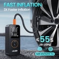 thumbnail image 2 of Compresor de aire portátil inflador de neumáticos Rnful 150 PSI inalámbrico, 2 of 7