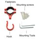 thumbnail image 4 of Speravity Gancho frontal Ganchos Garra Hebilla de aleación de aluminio Accesorios fijos para ciclismo Estante Perchas de almacenamiento Accesorios para motos Rojo, 4 of 6