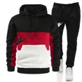 thumbnail image 1 of Nuevos chándales de moda para hombre, sudaderas con capucha, traje de otoño e invierno para hombre, suéter con capucha y pantalones deportivos, conjunto de dos piezas, ropa de hombre de talla grande, 1 of 4