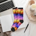 thumbnail image 6 of Xecao Palm Trees at Sunset Print Crew Socks for Men and Women, Men's Soft Moisture-wicking Sock, 6 of 7