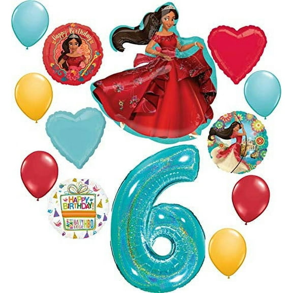 Elena of Avalor Party Supplies 6th Birthday Balloon Bouquet Decorations