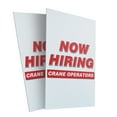 thumbnail image 4 of A-frame Sidewalk Now Hiring Crane Operators 24" x 36" Double Sided A-Frame Sidewalk Sign, Includes 2 Plastic Inserts | Foldable Portable White Signicade Sandwich Board Signs, 4 of 5