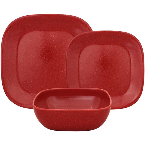 Gourmet Home Products Rounded Square Bamboo Melamine 12Piece