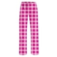 thumbnail image 3 of KeShDi Pajama Pants Plaid Pants for Women Striped Pants Women's Home Pocket Print Pajamas Daily Home Clothes Long Pants Pink 2X, 3 of 4