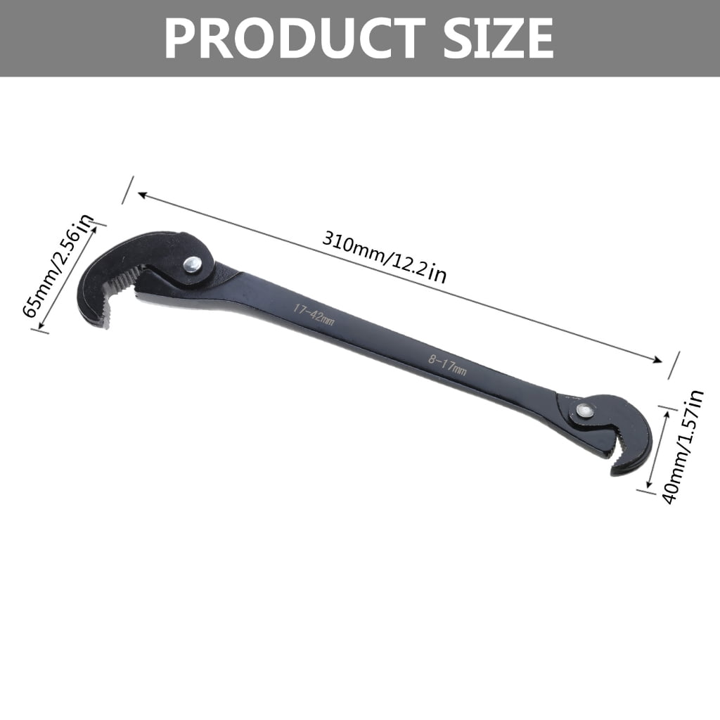 Yokua Adjustable Wrench Spanner with Self-Locking Mechanism and Spring-Loaded Head