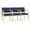 Castillo Batik Blue, variant on Lenox Wood Reception Waiting 3-Seat Tandem Seating / Natural Wood / Light Gray