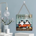 thumbnail image 5 of Penguin Wash Your Hands Wood Hanging Funny Bathroom Hanging Wooden Plaque Decoration Shower Room Vintage Wood Signs for Home Decor Door Plaques for Bathroom 12x12 inches, 5 of 8