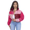 thumbnail image 1 of Women Short Puffer Jackets Printed Cropped Puffer Jackets Zip Up Bubble Coats, 1 of 2