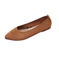 thumbnail image 2 of Wensltd Womens Casual Fashion Flat Shoes Solid Color Pointed Toe Flat Soft Sole Slip on Shoes Closed Toe breathable, 2 of 8