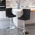 thumbnail image 1 of Swivel Velvet Barstools Adjusatble Seat Height from 25-33 Inch,Modern Upholstered Bar Stools with Backs Comfortable Tufted for Home Pub and Kitchen Island,Set of 2, 1 of 5