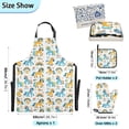 thumbnail image 3 of Baby Unicorns and Brid 5 Pcs Kitchen Set Heat Resistant Oven Mitts and Non-Slip Pot Holders with Adjustable Cooking Apron, 3 of 6