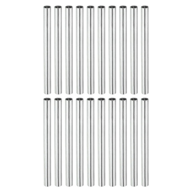 Unique Bargains Écrou d'Accouplement Rond M4x0,7 Mm 60mm Fileté Connecteur Tige Tige Tube de Goujon 20 Pack