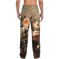 thumbnail image 2 of Bixox Men's Vintage Peonies Rustic Charm Patterned Pajama Pants with Pockets Lounge Clothes for Home, 2 of 5