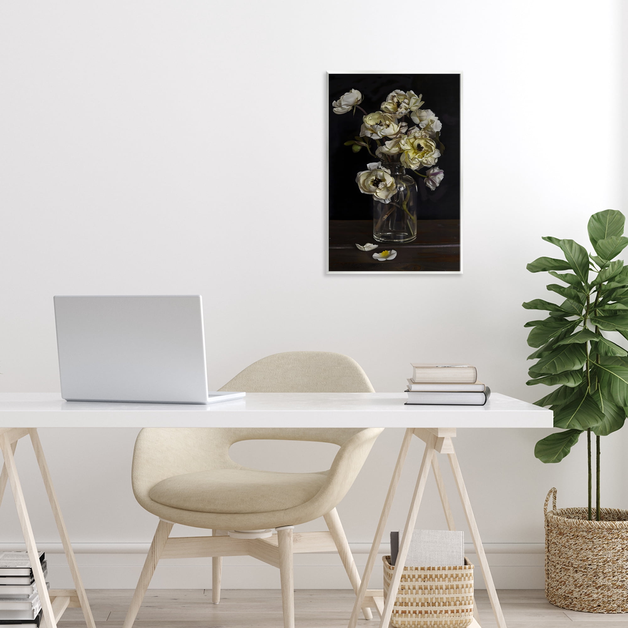 Stupell Industries Elegant Arrangement of Cream Blossoms Wall Plaque Art, design by Creative Studio