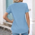 thumbnail image 5 of Otvok Womens Short Sleeve Solid Color Basics Crewneck Casual Top Pullover T-Shirt, 5 of 6