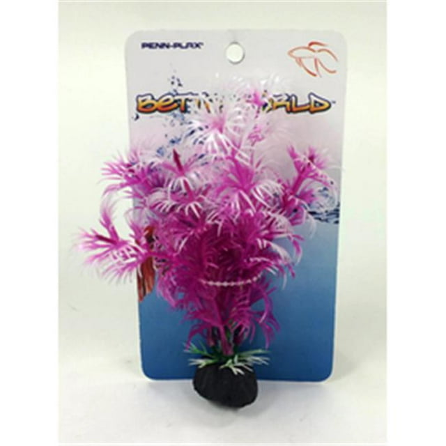 Penn-Plax BWP2 4 in. Rumble Fish World Aquarium Betta Plant, White & Pink