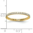 thumbnail image 2 of 14K Yellow Gold Lab Grown Diamond Si1/Si2, G H I, Eternity Band (Size 9) Made In India et0005-050-9ylg, 2 of 5