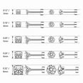 thumbnail image 5 of Alexcraft Diamond Stud Earrings Set Silver Plated Princess Round Cut Cubic Zirconia Earring Hypoallergenic Jewelry for Women Men 10 Pairs, 5 of 8