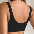 thumbnail image 7 of iHPH7 Bra Front Closure for Women Floral Print Bras for Seniors Back Support Posture Bra No Underwire Daisy Bras for Older Women Front Open Bras for Women Soft Black L, 7 of 7