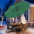thumbnail image 7 of Autlaycil 10 FT Green Patio Umbrella with Steel Tilt and Crank, Includes 32 Solar LED Lights, 7 of 7