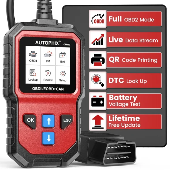 AUTOPHIX OM119 Universal OBD2 Scanner Diagnostic Scan Tool Check Engine Fault Code Reader