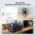 thumbnail image 3 of PLA 3D Printer Filament Bundle 8 Spools, 250g Each (2kg Total) 1.75mm Multicolor: Black, White, Grey, Red, Blue, Orange, Green, Transparent, Individually Vacuum Packed, 3 of 10