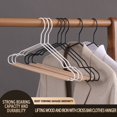 thumbnail image 4 of 5 PCS Iron and Wood Coat Hanger with Recess Design for Coat Trousers Rack, 4 of 6