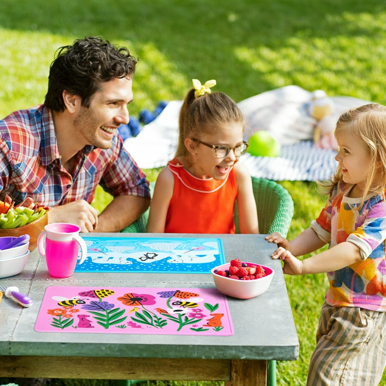 Munchkin® WildLove Silicone Toddler Placemat, Bee, Pink - Walmart.com