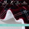 thumbnail image 4 of Elegant Comfort Throw Blanket, Reversible Sherpa Flannel, Ultra-Soft, Fuzzy, Plush- All season Lightweight Decorative Throw, 50 x 60 inches, Plaid Design Sherpa Throw, Burgundy, 4 of 6