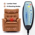 thumbnail image 2 of DeeHome Dual Motor Power Lift Recliner Chair for Elderly, One Touch Rest, Lay Flat Leather Lift Chair with Massage and Heat, USB & Type C Ports, Electric Recliner Chairs for Seniors, Caramel Medium, 2 of 9