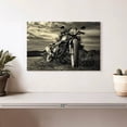 thumbnail image 2 of Elephant Stock Outdoor Vintage Motorcycle Wall Art - Horizontal Canvas Wall Art - Living Room Wall Decor - Transportation Canvas - Black And Gray Decor - 12" x 8", 2 of 8
