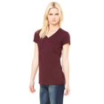 thumbnail image 3 of The Bella + Canvas Ladies Jersey Short Sleeve V-Neck T-Shirt - MAROON - XL, 3 of 4