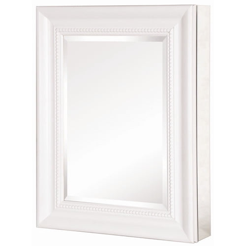 20 In X 26 In Recessed Or Surface Mount Mirrored Medicine Cabinet With Deco Framed Door In Brushed Nickel Walmart Com Walmart Com
