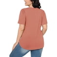 thumbnail image 5 of Women’s Short Sleeve Pleated T Shirts Dressy Casual Neck Summer Tops Blouses, 5 of 7