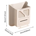 thumbnail image 2 of Collapsible Hanging Trash Can Space Saving Cabinet Door Bin Lightweight garbage can for Kitchen Bathroom Camping(Beige-30x25cm), 2 of 4