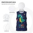 thumbnail image 3 of Pofeuu Dinosau Space Explorer Print Basketball Jersey, Shirts for Men Youth Basketball Jersey Crew Neck-Small, 3 of 6