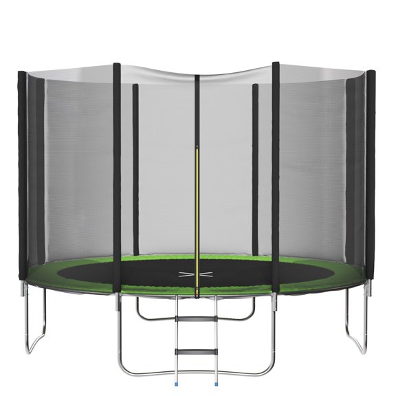 Lacoo 12 FT Patio Trampoline Outdoor Jumping Trampoline with Safety Enclosure, Green