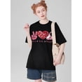 thumbnail image 1 of Peace, Love & Chocolate Kisses Valentine's Day T-Shirt – Unisex Black 100% Cotton, Perfect Romantic Camisetas para mujer, lindas camisetas con estampado gráfico, de manga corta, estilo casual, para ve, 1 of 7