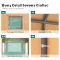 thumbnail image 2 of 13'x20' Outdoor Carport Canopy Portable Storage Shelter Shed Garage with Roll up Zipper Doors & Vents for Motorcycle Waterproof Garage Kit Tent for Car,Truck,Boat,Car Canopy, Khaki, 2 of 9