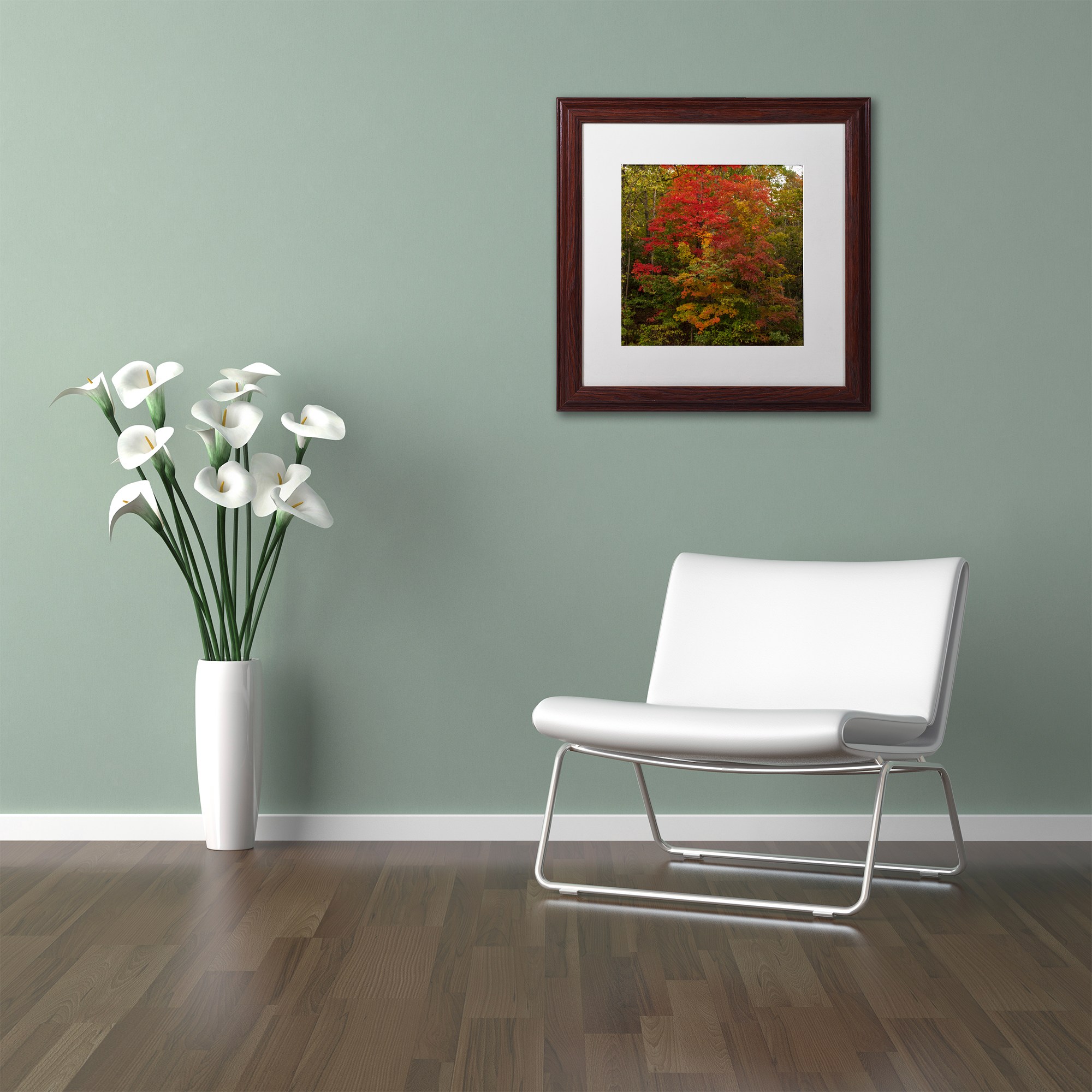 Trademark Fine Art "Why I Love Autumn 2" Canvas Art by Kurt Shaffer, White Matte, Wood Frame