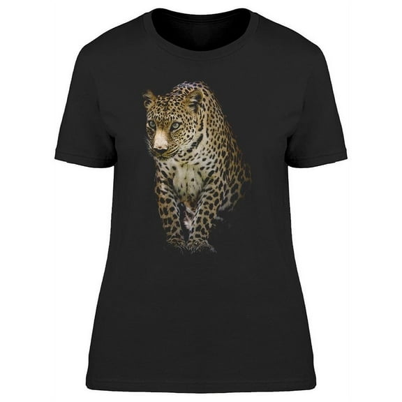 Fierce Leopard Walking T-Shirt Women -Image by Shutterstock, Female Medium