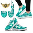 thumbnail image 1 of Zapatillas de tenis ligeras con cordones y antideslizantes para mujer, con estampado de lazo floral rosa y concienciación sobre el cáncer de mama, moda, 1 of 6